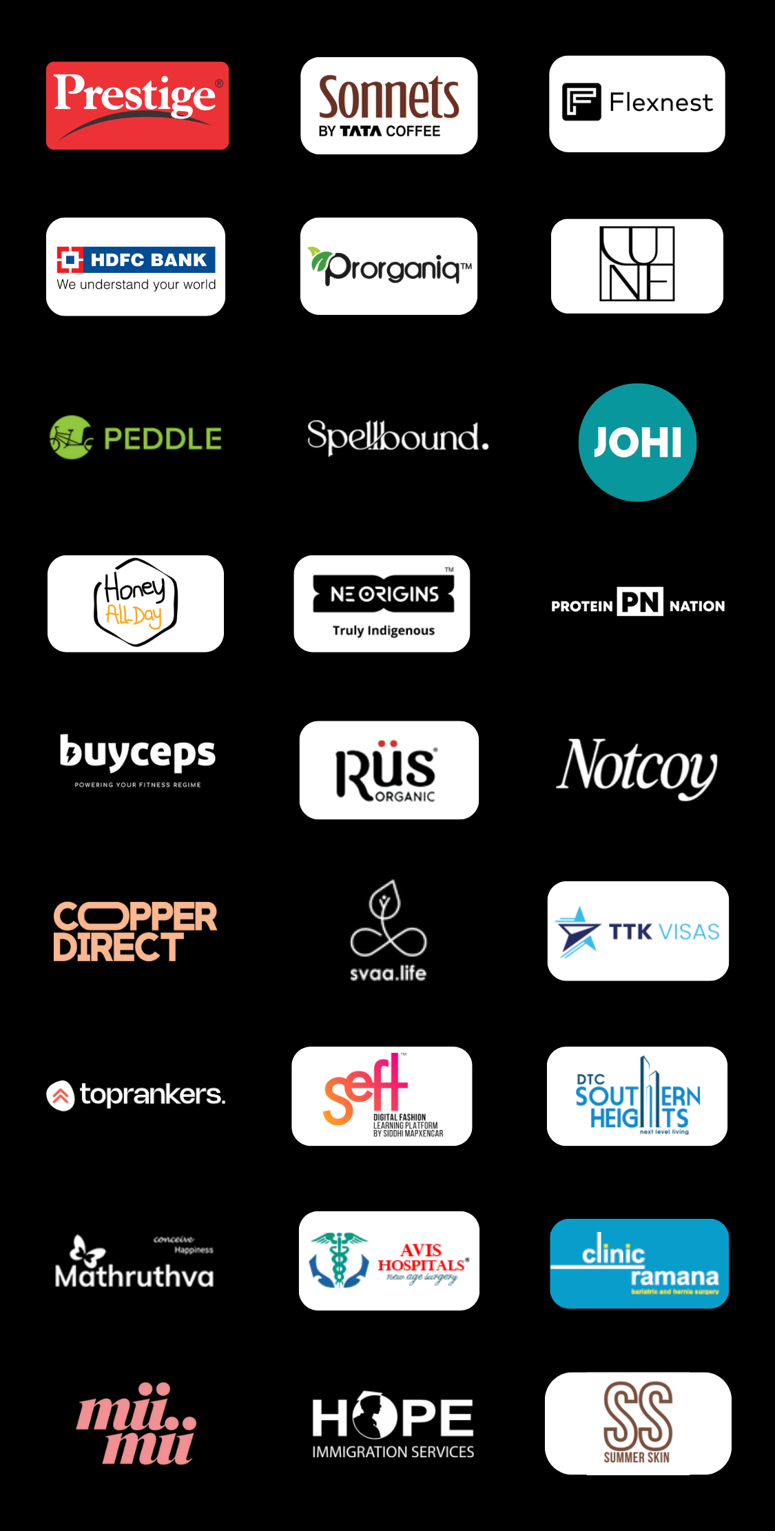 Client logos mobile